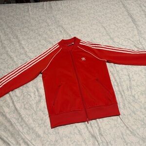 Adidas Red and White Track Jacket